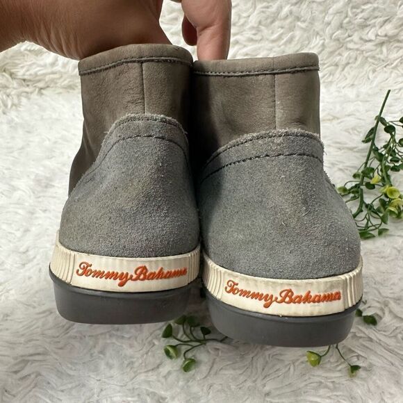 Tommy Bahama Men’s Rivington Gray Leather Ankle Boots Lace up casual sz 7.5D - Picture 6 of 10